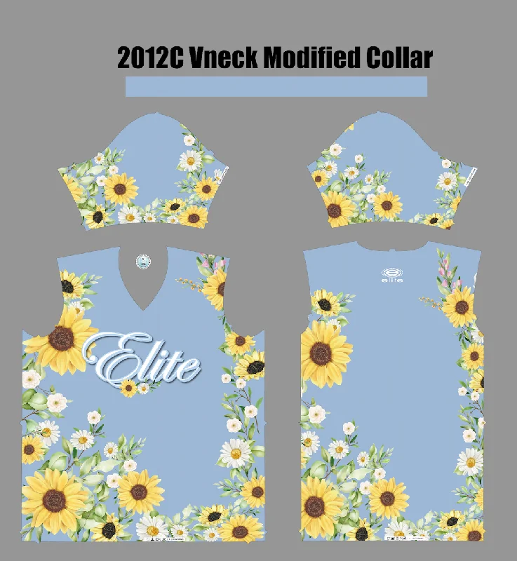 Elite Womens Jersey – ESD 1461 Blue Sunflower Elegant Women's 
