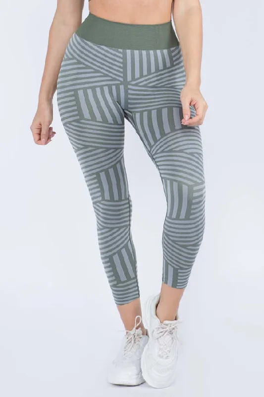 Vital Multi Striped Workout Leggings Vacation