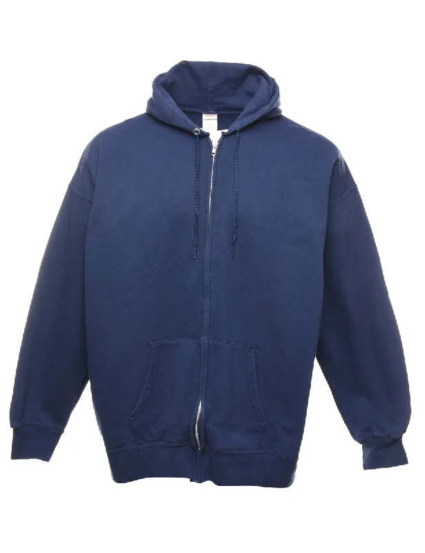 Navy Hooded Sweatshirt - XL Relaxed Women's 