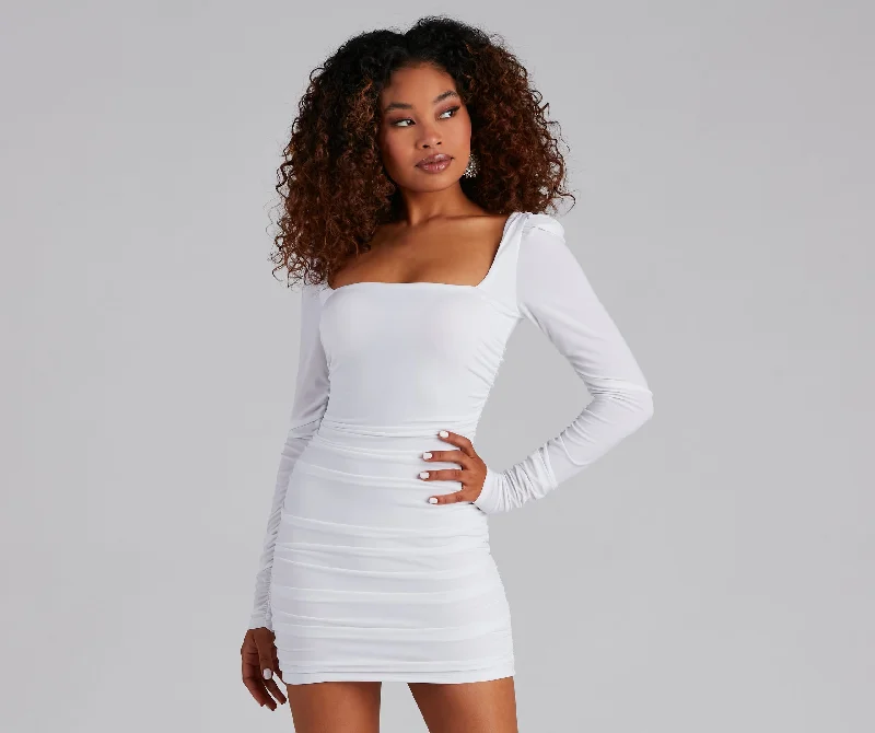 Classy Glamour Ruched Mini Dress Dynamic Women's High - energy