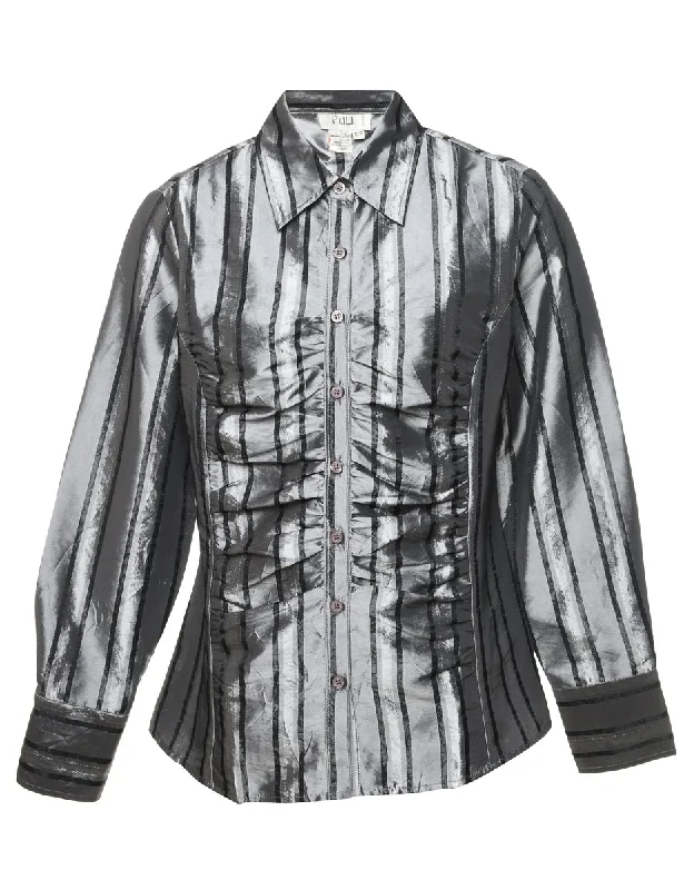Puli Striped Evening Shirt - M Confident Women's High - fashion