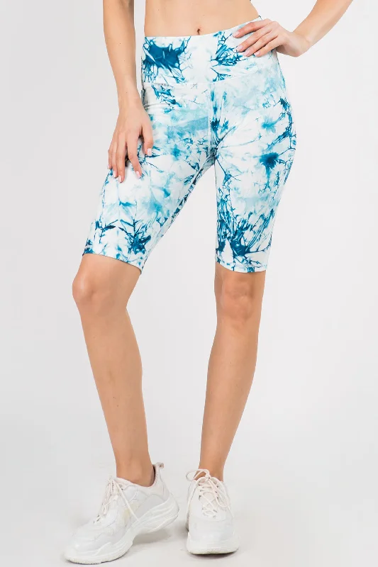 Wild and Free Active Tie-Dye Print Biker Shorts Geometric