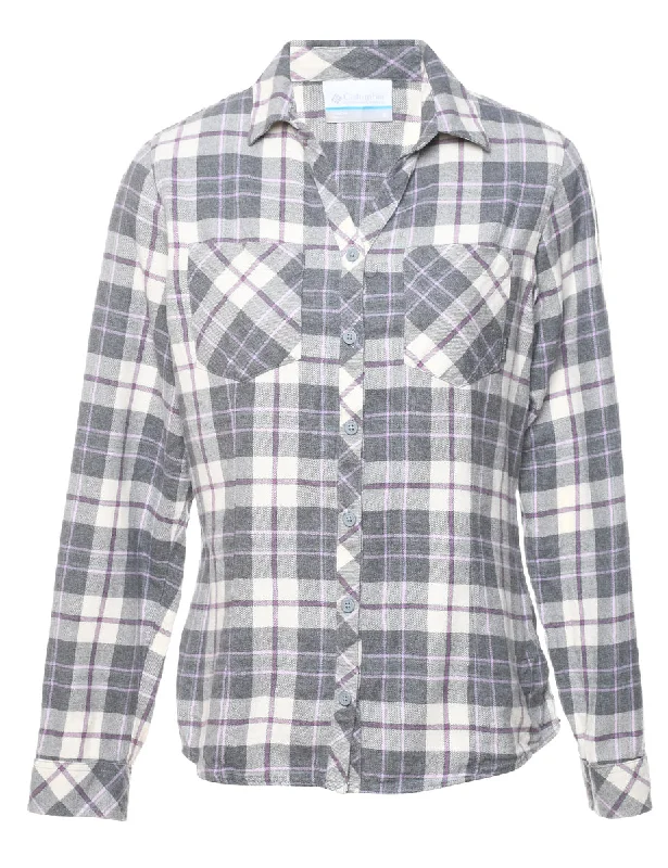 Columbia Checked Shirt - S Earthy Women's Hemp - based