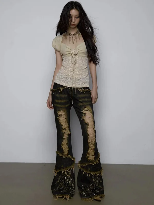 Low Rise Flare Jeans Refined Women's 