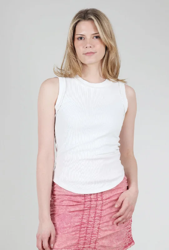 Exposed Seam Ribbed Tank, Off White Streetwear Style for 