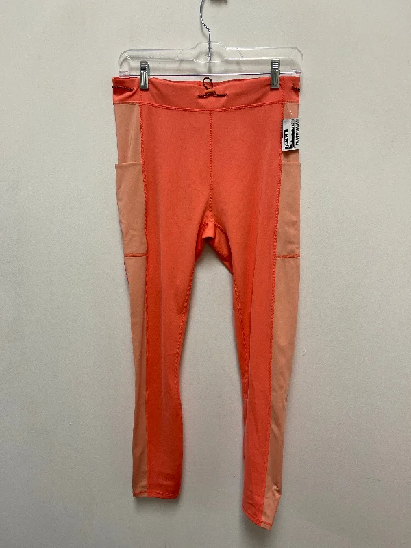 Athletic Leggings By Fabletics In Orange, Size: L Bold Women's Animal Print