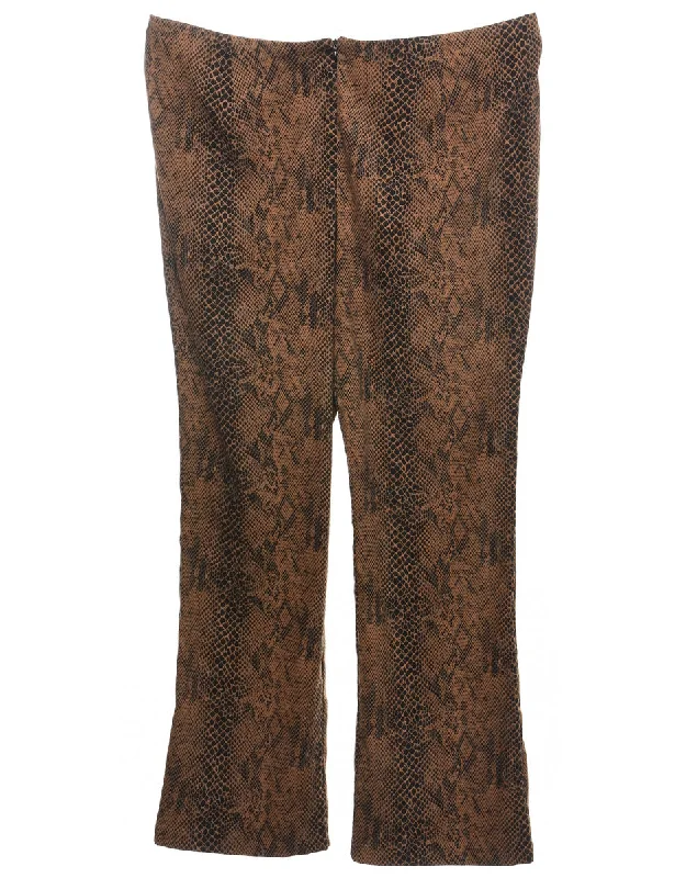Snakeskin Pattern Trousers - W40 L32 Country