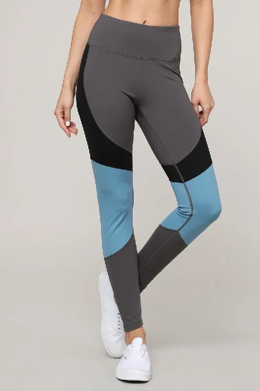 Color Block Active Leggings Luxurious Women's High -  end