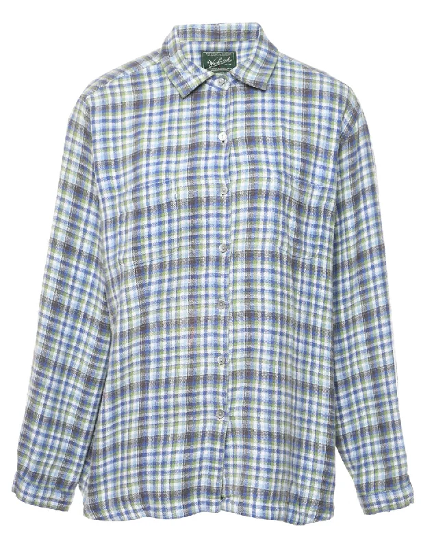 Woolrich Checked Shirt - L Trendy Women's 