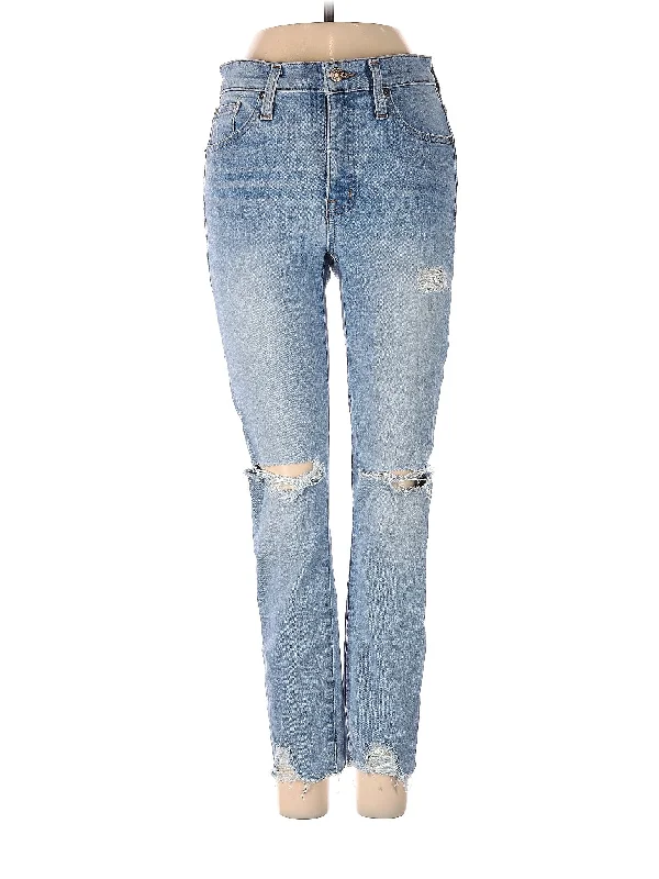 Mid-Rise Straight-leg Jeans Sporty Women's Tennis