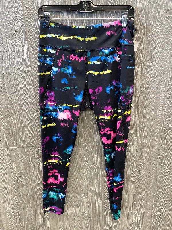Athletic Leggings By Fila In Multi-colored, Size: L Country