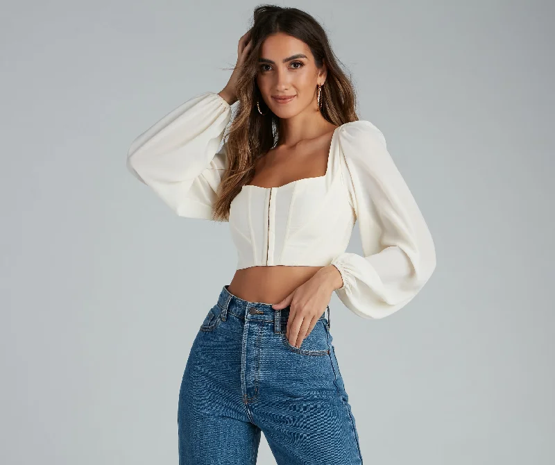 Day Dreams Corset Crepe Top Women