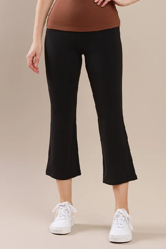 Women's Ultra Soft High Waisted Flared Yoga Capris Compression