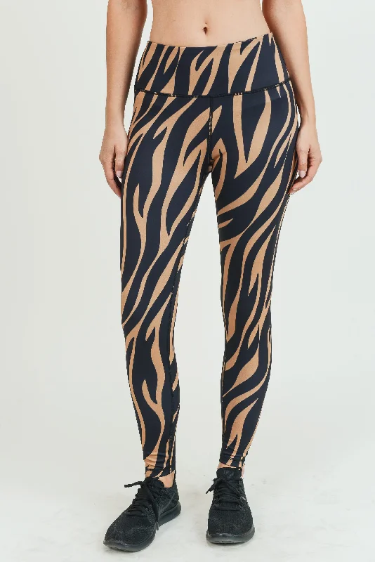 Roar Like A Tiger Active Workout Leggings Traditional Women's 