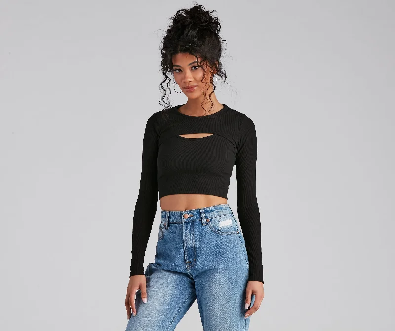 Simple Stunner Cropped Tank And Topper Set Luxurious Women's High -  end