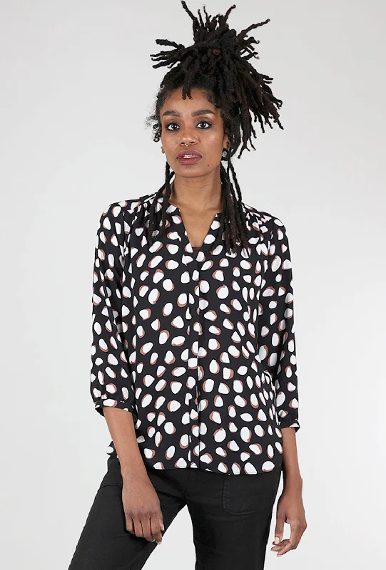 Matilda Dot Blouse, Black Confident Women's High - fashion