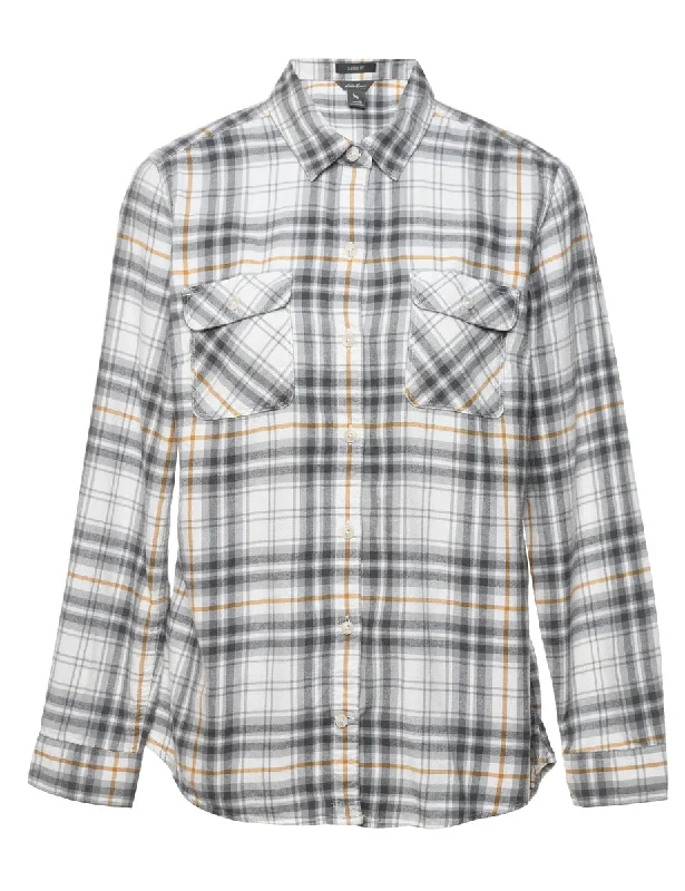 Eddie Bauer Checked Shirt - M Practical Women's Multi - 