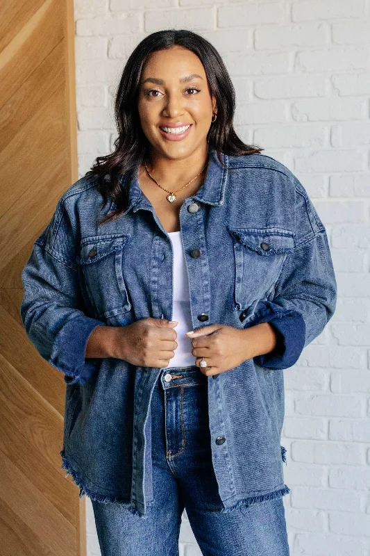 Just In Case Mineral Wash Shacket Refined Women's Hand - crafted