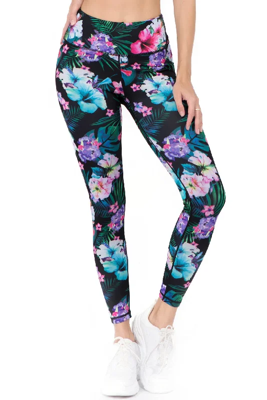 Island Getaway Active Printed Leggings Minimalist Women's Casual