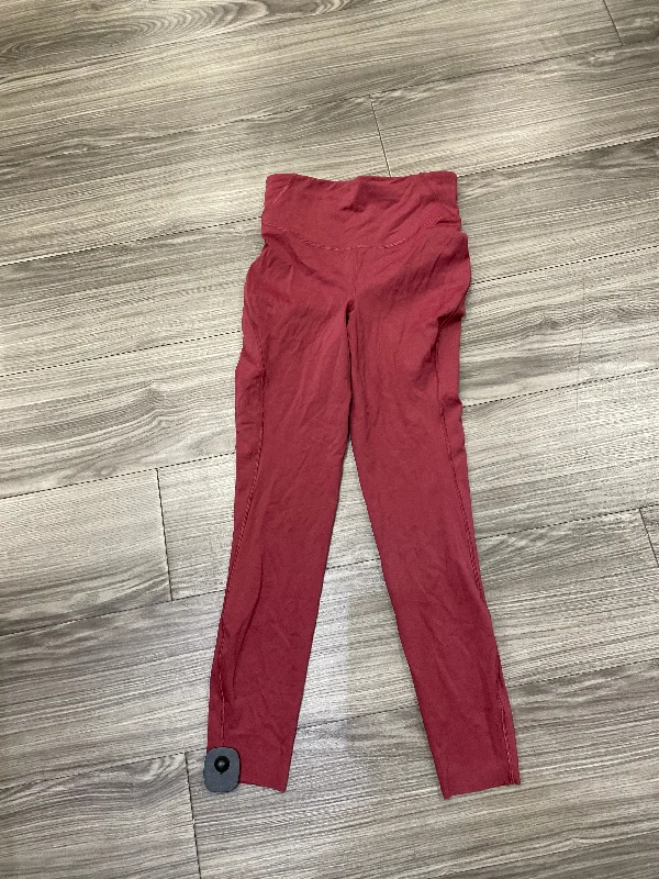 Athletic Leggings By Lululemon In Red, Size: 4 Sporty Women's Athleisure 