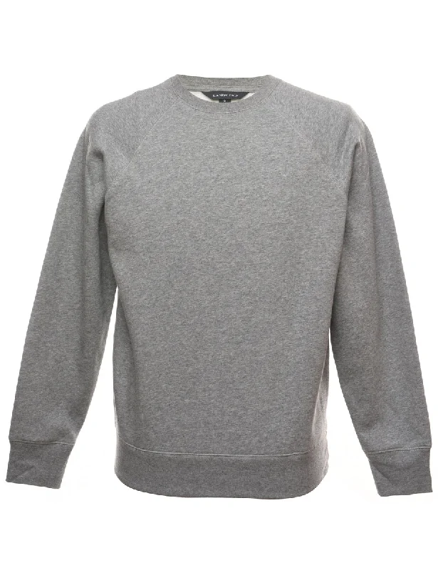 Grey Plain Sweatshirt - S Traditional Women's Wool