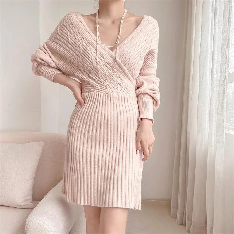 Clio Winter Knitted Dress Vintage Women's 1970S 
