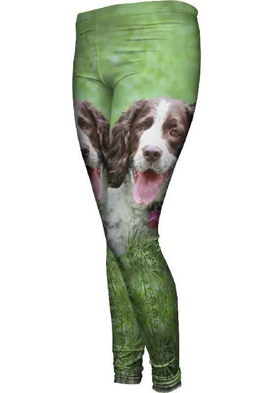 Outgoing Cocker Spaniel In Garden Athletic Women's 