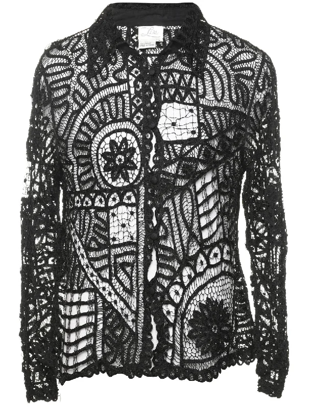 Beaded Lace Shirt - M Practical Women's Multi - 