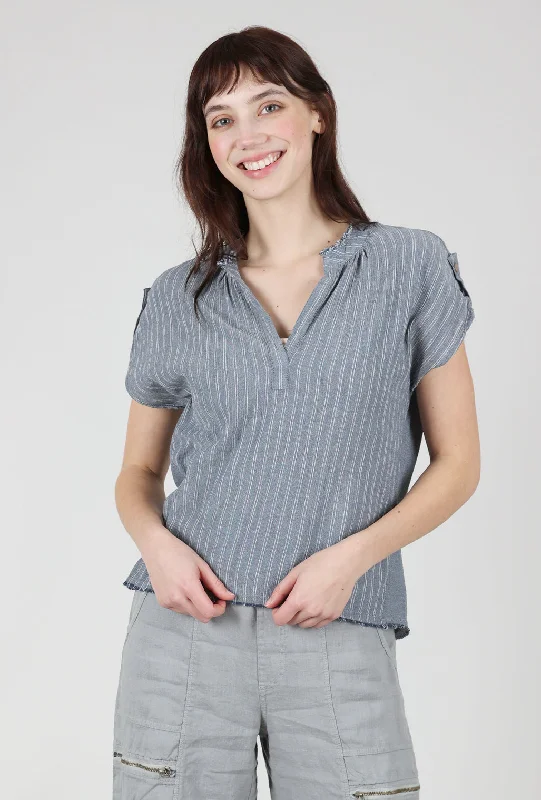 Ermine Top, Indigo Blue Contemporary 
