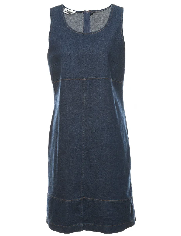 Dark Wash Denim Dress - M Casual Women's Japanese 