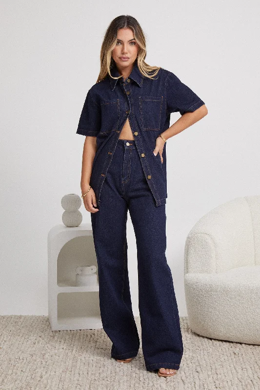 Marilie Jeans - Dark Denim Hip Women's Urban