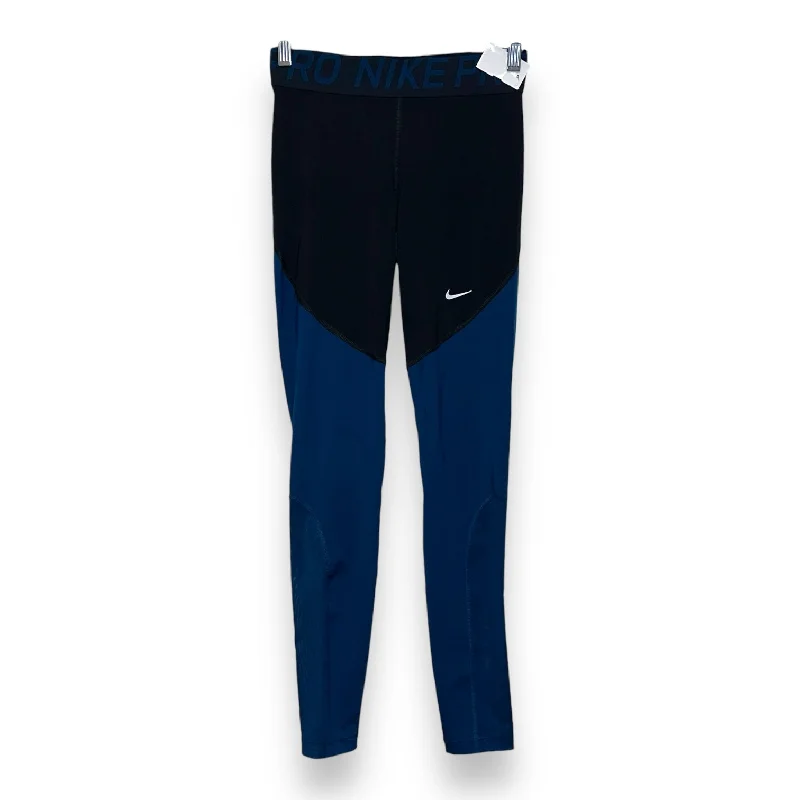 Athletic Leggings By Nike PRO In Teal, Size: M purpose