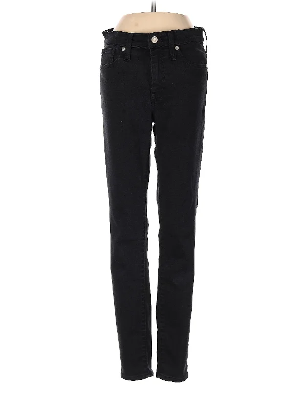 Mid-Rise Skinny Jeans in Dark Wash Compression
