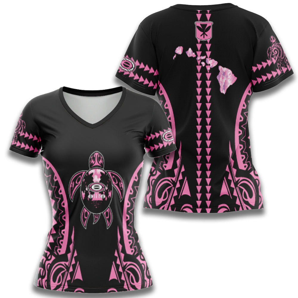 Elite Womens Jersey – Honu Turtle (Pink) Cool Women's Distressed