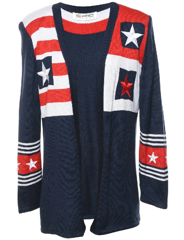 Navy Cardigan - M Sustainable Organic