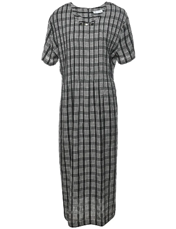 Checked Dress - L Vintage Women's 1970S 