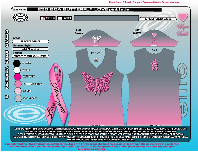 Elite Womens Jersey – ESD 1422 BCA Butterfly Laid - back Women's Vibe