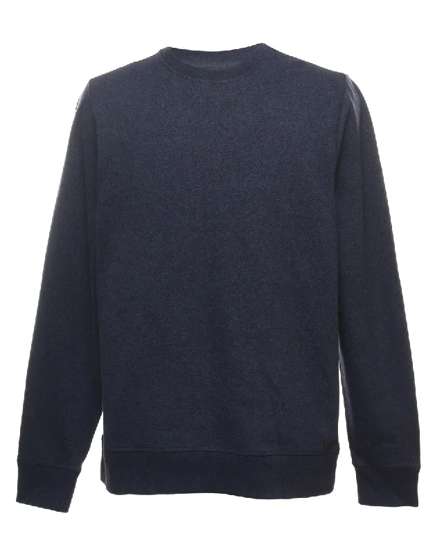 Navy Plain Sweatshirt - L Geometric
