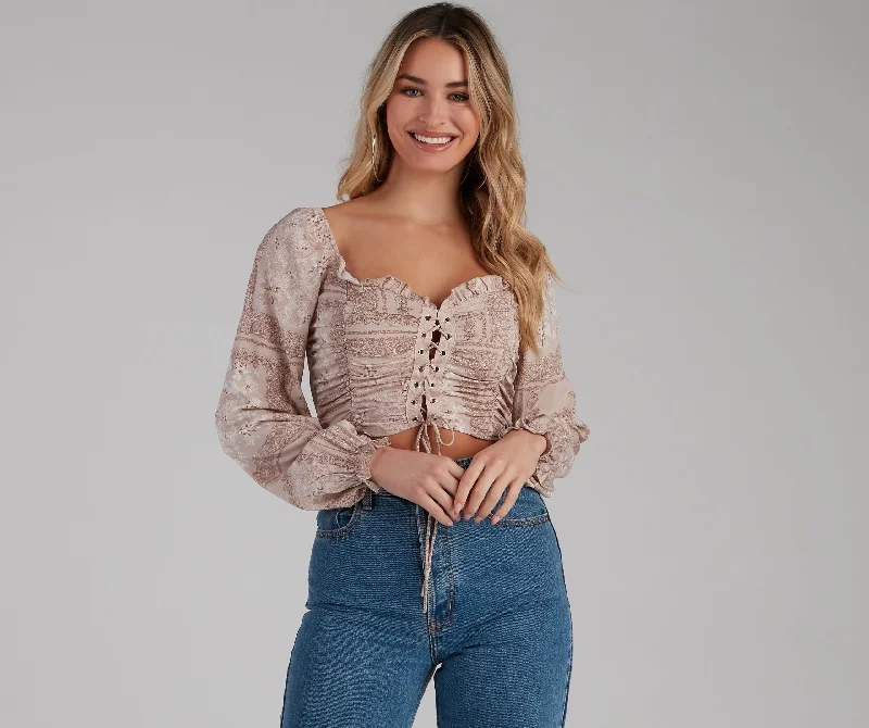Effortless Boho-Chic Crop Top Bohemian Women's Free