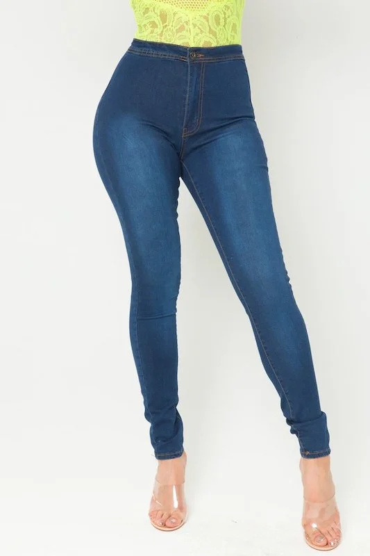 Stretch Skinny Denim Wash Jean Artistic Women's Hand - painted