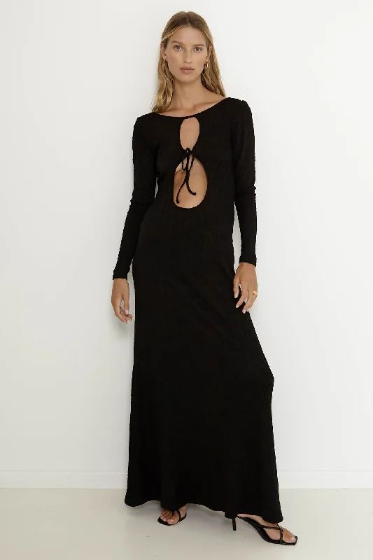 SNDYS Tallulah Maxi Dress Black Sophisticated Women's Tailored