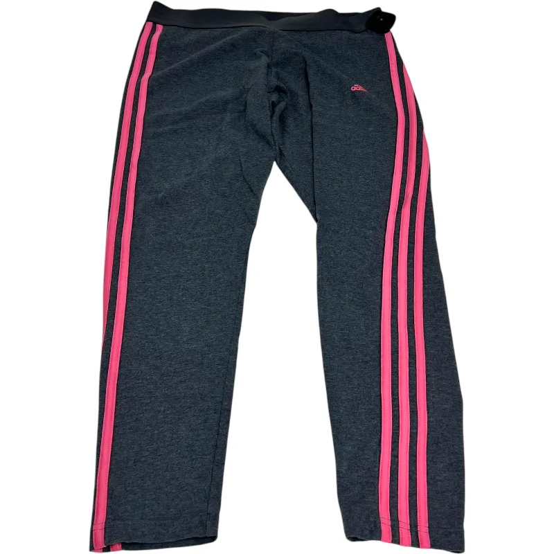 Athletic Leggings By Adidas In Grey, Size: L Casual Women's Loose - fitting