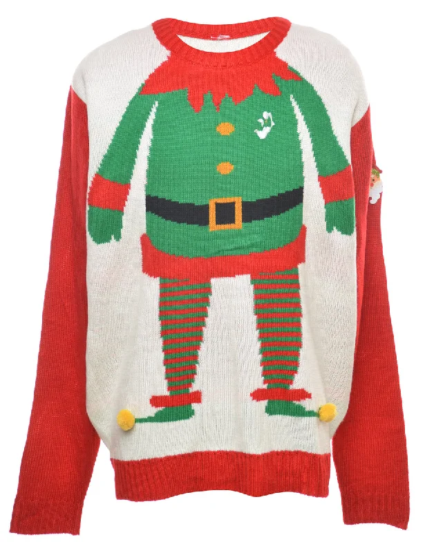 Festive Season Christmas Jumper - L Stylish Women's Tropical 