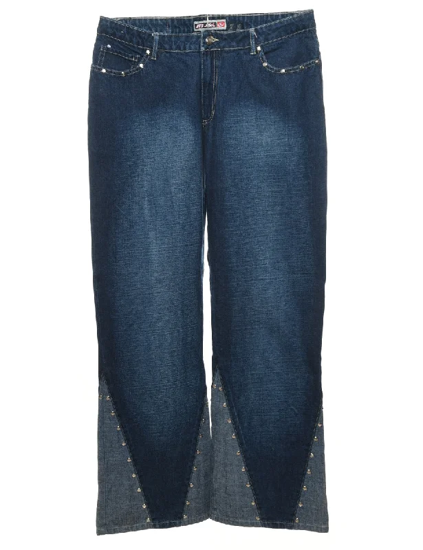 Dark Wash Flared Jeans - W33 L32 Practical Women's Multi - 