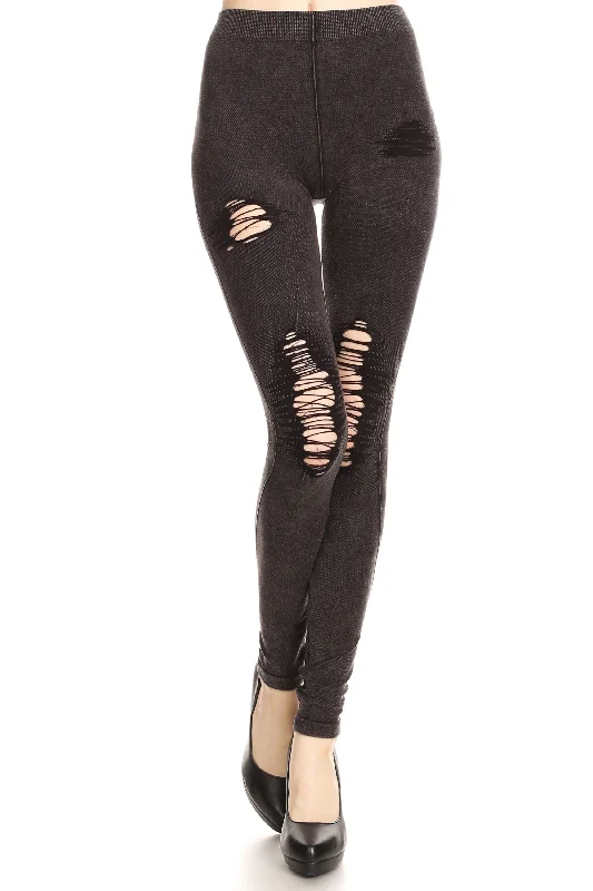 Distressed, But Well Dressed Denim Jeggings European