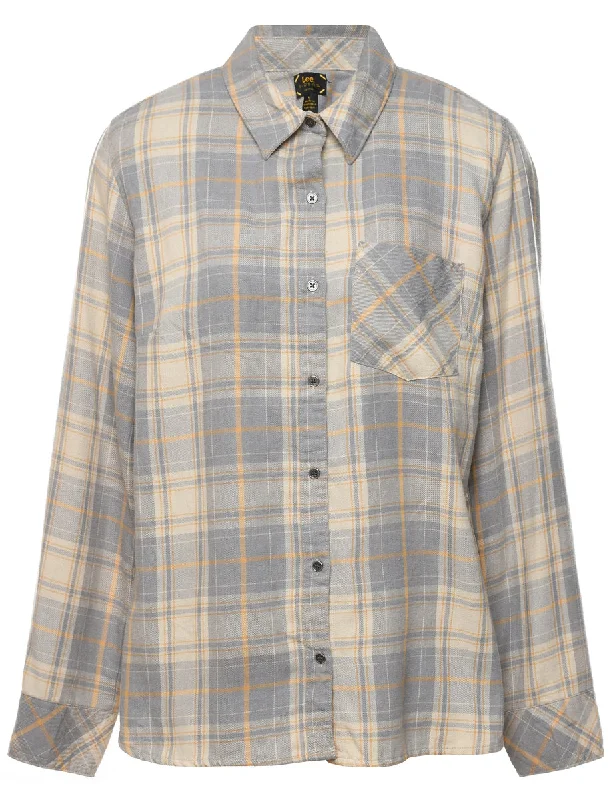 Lee Checked Shirt - L Edgy Women's Punk