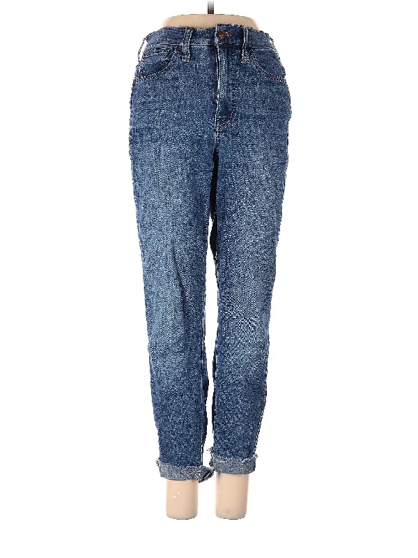 High-Rise Boyjeans Jeans in Medium Wash Sporty Women's Athleisure 