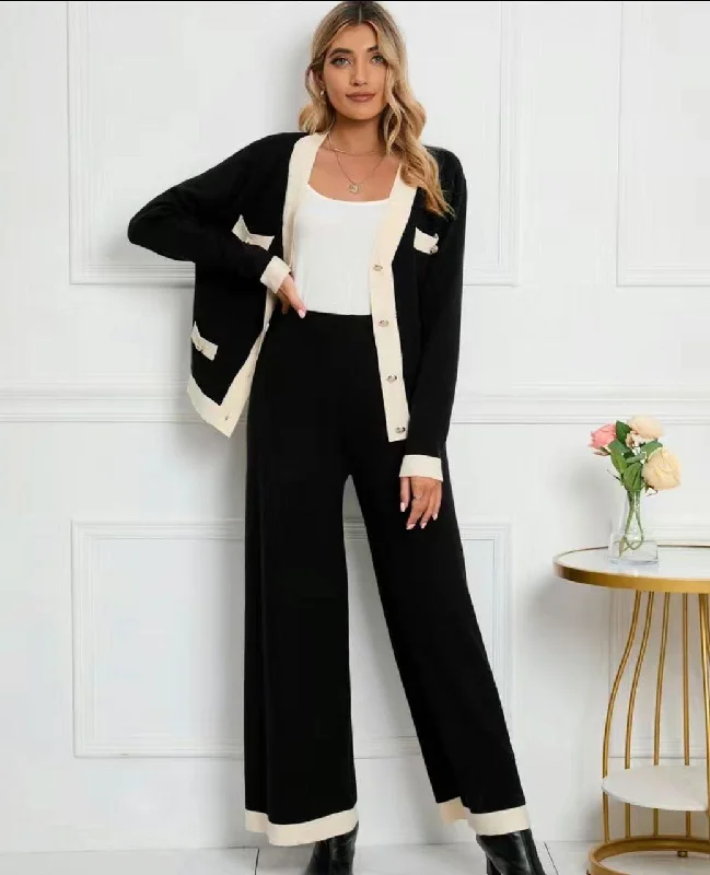 Payton Woollen Coord Set Artistic Women's Hand - painted