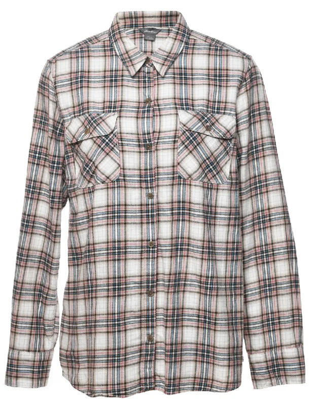 Eddie Bauer Checked Shirt - L Artistic Women's Avant - 