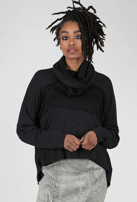 Devna Snood Top, Faded Black Elegant Women's 